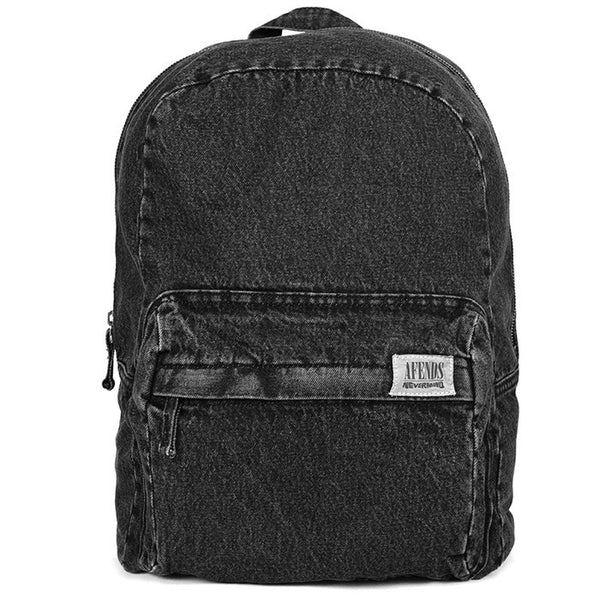 Nevermind Black Acid Denim Backpack
