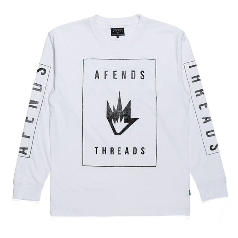 Afends Long Threads - Long Sleeve Tee - White