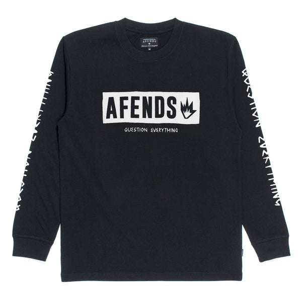 Afends Long Block - Long Sleeve Tee - Black