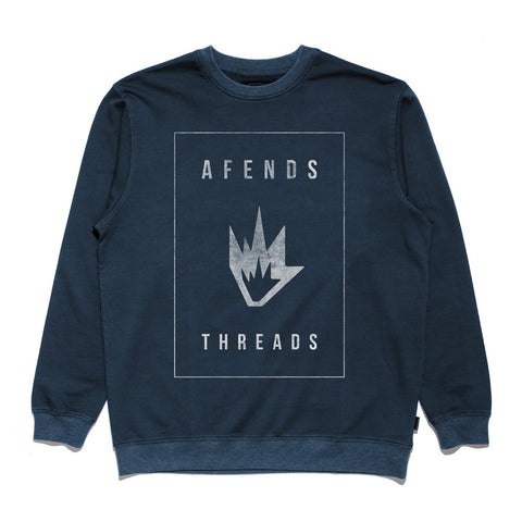 Afends Crewsader - Crew Neck Sweat - Deep Navy