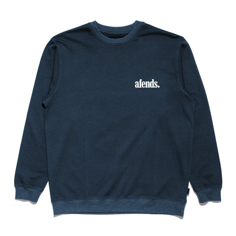 Afends Nu Cru - Crew Neck Sweat - Deep Navy