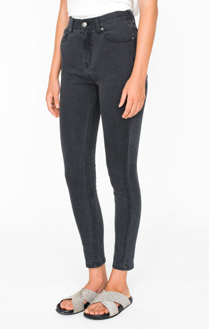 Afends Zeppelins - High Waisted Skinny Jeans - Faded Black