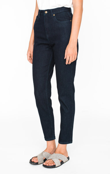 Afends Luckies - High Waisted Slim Jeans - Raw Indigo