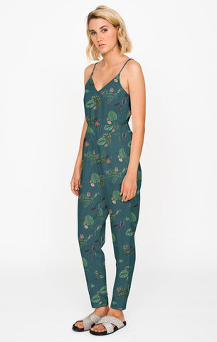 Afends Valley - Jumpsuit - Floral Teal