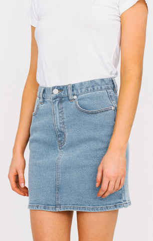 Afends Chevy - Denim Skirt - Stone Blue