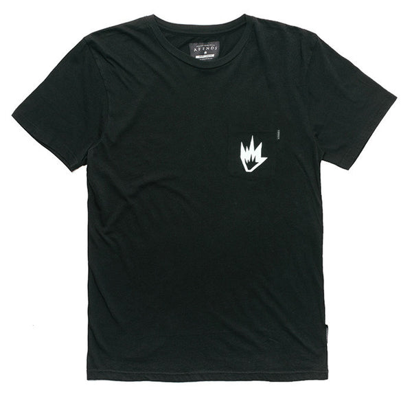 Afends Flame Pocket - Pocket Tee - Black