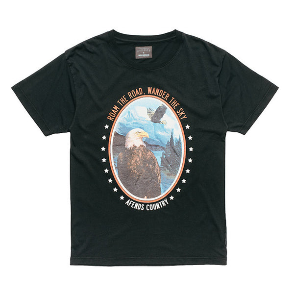 Afends Free Country - Vintage Tee - Faded Black