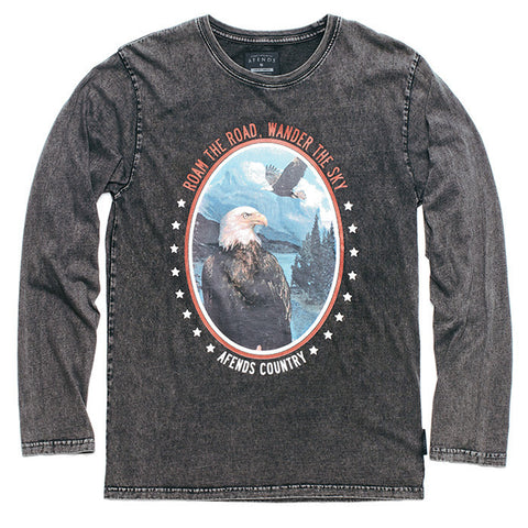 Afends Open Road - Long Sleeve Tee - Black Acid