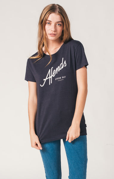 Afends Caf_ - Vintage Tee - Faded Black