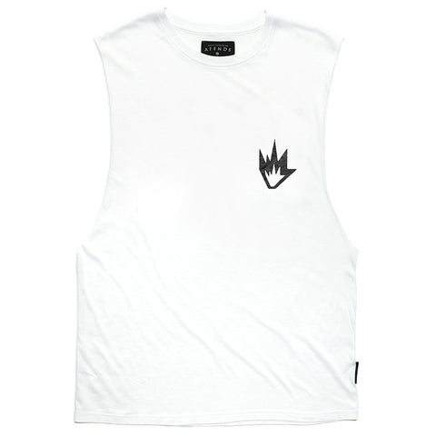 Afends The Flame - Bandcut Tee - White