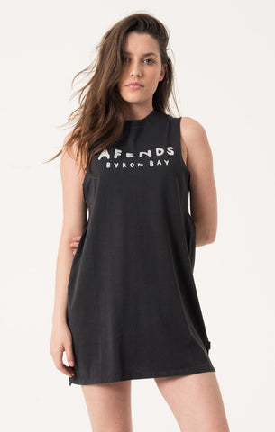 Afends Bebe - Bandcut Dress - Faded Black