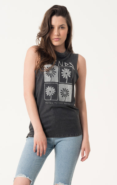 Afends Petal - Bandcut Tee - Black Acid