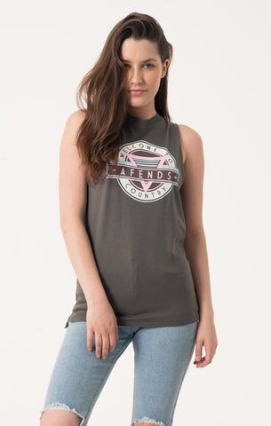 Afends 1986 - Bandcut Tee - Distressed Black