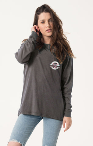 Afends Jelly - Long Sleeve Tee - Distressed Black