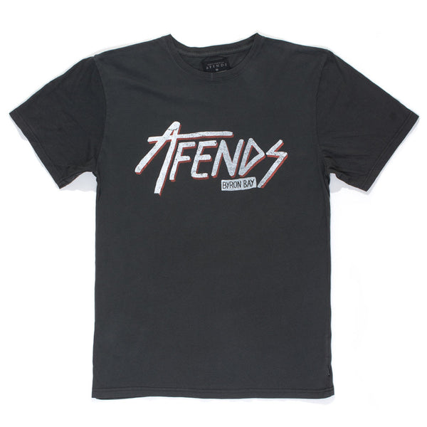 Afends States - Slim Fit Tee - Faded Black