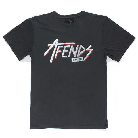 Afends States - Slim Fit Tee - Faded Black
