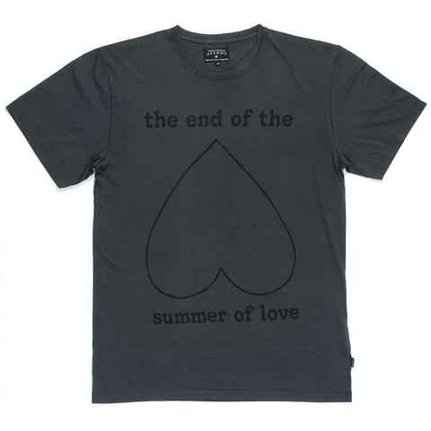 Afends Summers End - Slim Fit Tee - Faded Black