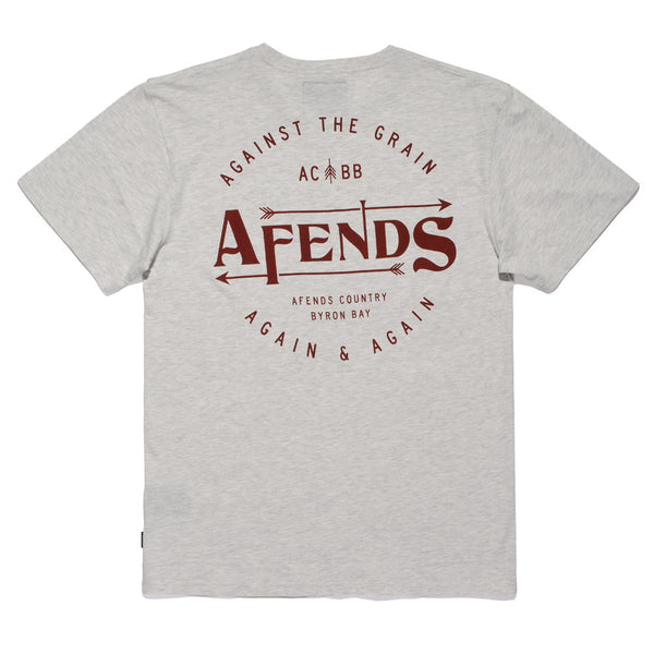 Afends Against - Standard Fit Tee - White Marle