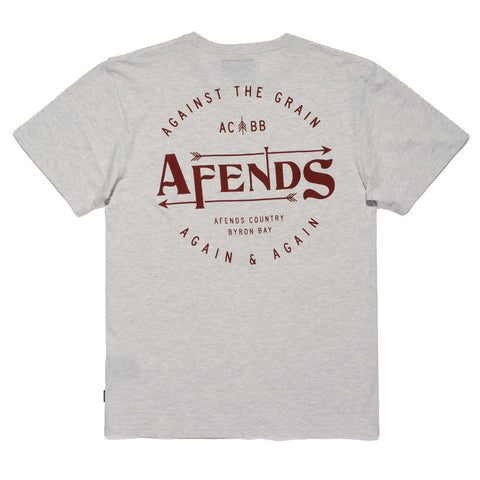 Afends Against - Standard Fit Tee - White Marle