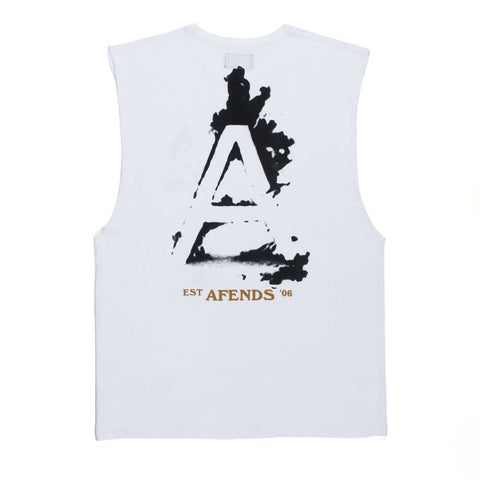 Afends Burnin - Bandcut Tee - White