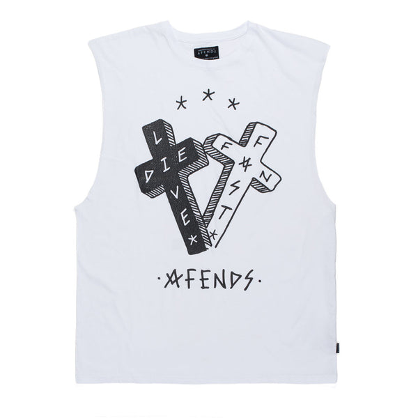 Afends Alive - Bandcut Tee - White