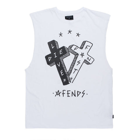Afends Alive - Bandcut Tee - White