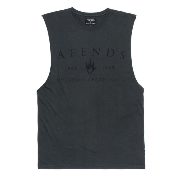 Afends Know Better - Bandcut Tee - Faded Black