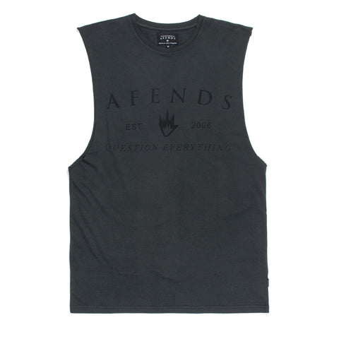 Afends Know Better - Bandcut Tee - Faded Black