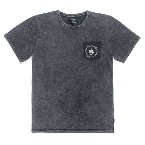 Afends Que Pocket - Slim Fit Tee - Black Acid