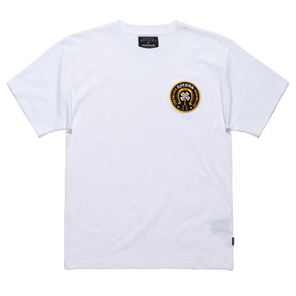 Afends Well Wishes - Vintage Fit Badge Tee - White