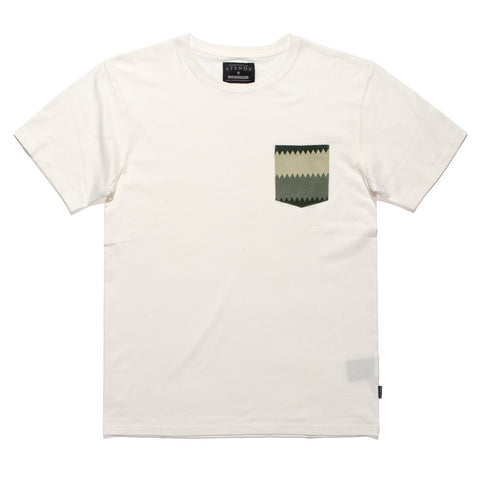 Afends Creeper- Standard Pocket Tee - Natural