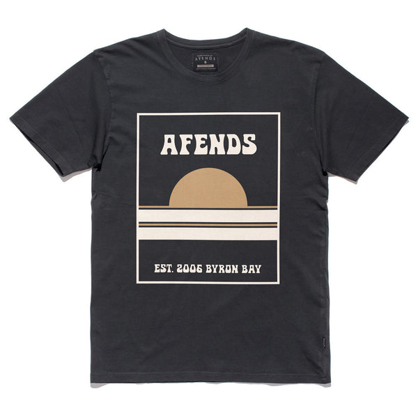 Afends Sun - Vintage Fit Tee - Faded Black