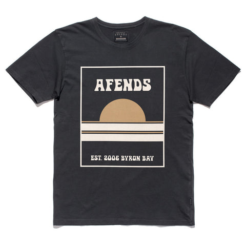 Afends Sun - Vintage Fit Tee - Faded Black