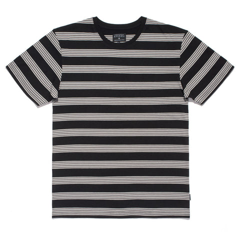 Afends Spun - Stripe Tee - Grey Stripe