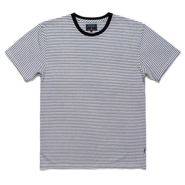 Afends Crucial - Stripe Tee - White Stripe