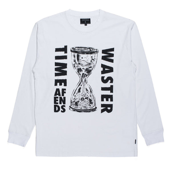 Afends Waisted Wasted - Long Sleeve Tee - White