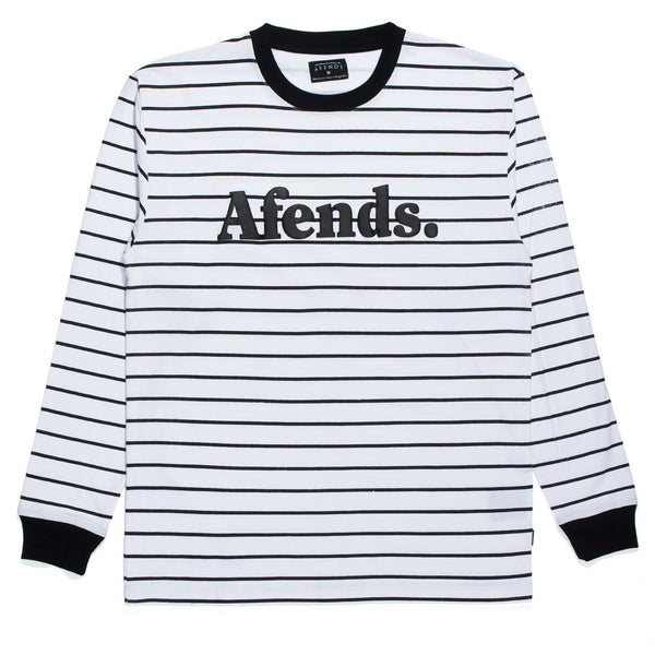 Afends Locked Up - Vintage Long Sleeve Tee - Black Stripe