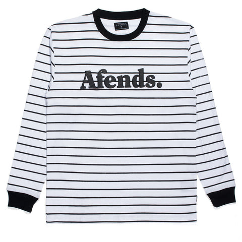 Afends Locked Up - Vintage Long Sleeve Tee - Black Stripe