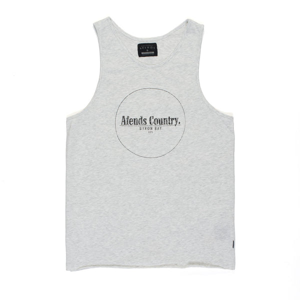 Afends Welcome Home - Slim Fit Tank - White Marle