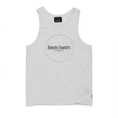 Afends Welcome Home - Slim Fit Tank - White Marle