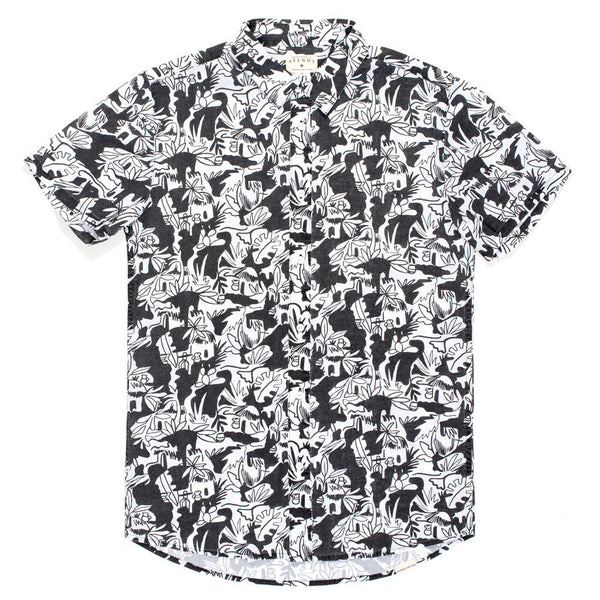 Afends Doodles - Short Sleeve Shirt - Scribble Black