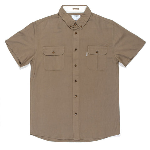 Afends Spent - Short Sleeve Shirt - Military