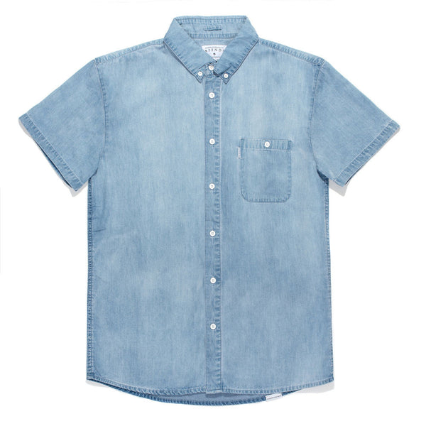 Afends Havalina - Short Sleeve Shirt - Stone Blue