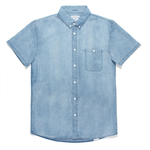 Afends Havalina - Short Sleeve Shirt - Stone Blue