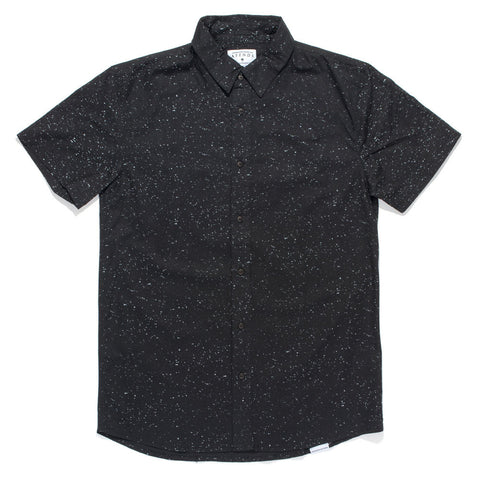 Afends TV - Short Sleeve Shirt - Black Static