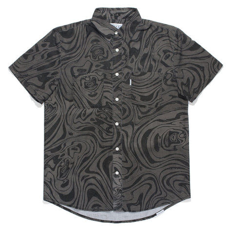Afends Warp - Short Sleeve Shirt - Black Warp