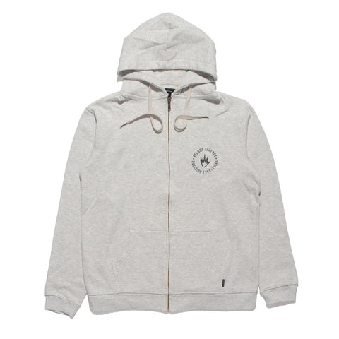 Afends Distorted - Zip Hood - Grey Marle