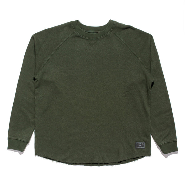 Afends Future - Hemp Raglan Crew Sweat - Duffel