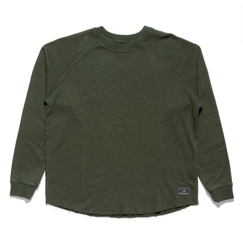 Afends Future - Hemp Raglan Crew Sweat - Duffel