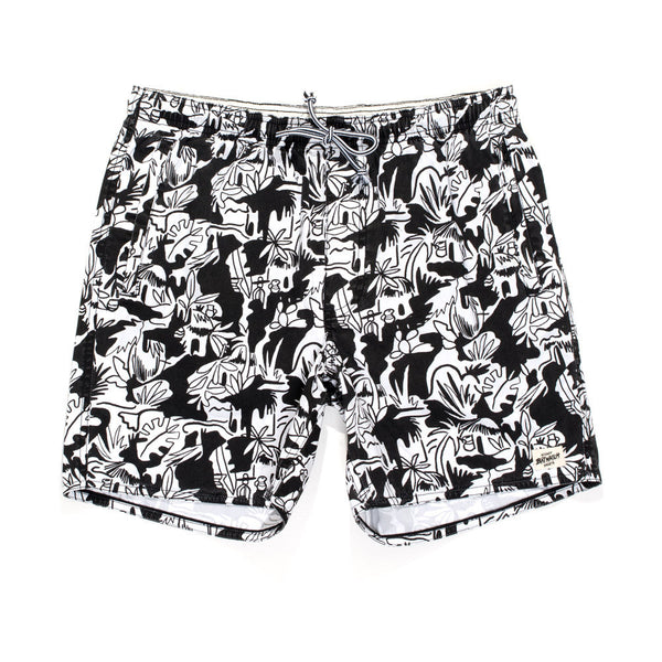 Afends Baywatch Scribble - 15.5" Swim Shorts - Scribble